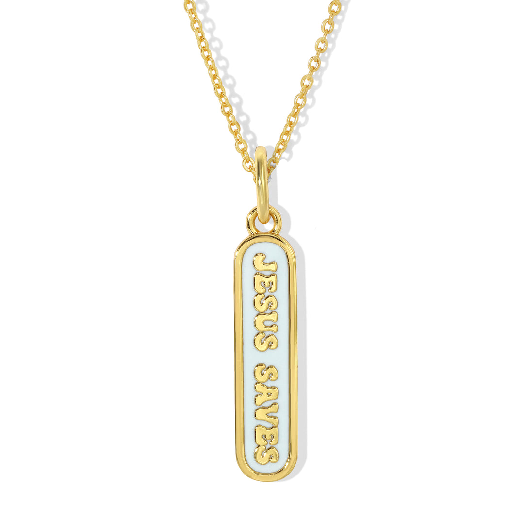 Jesus Saves Necklace – JewelMint - Main Image
