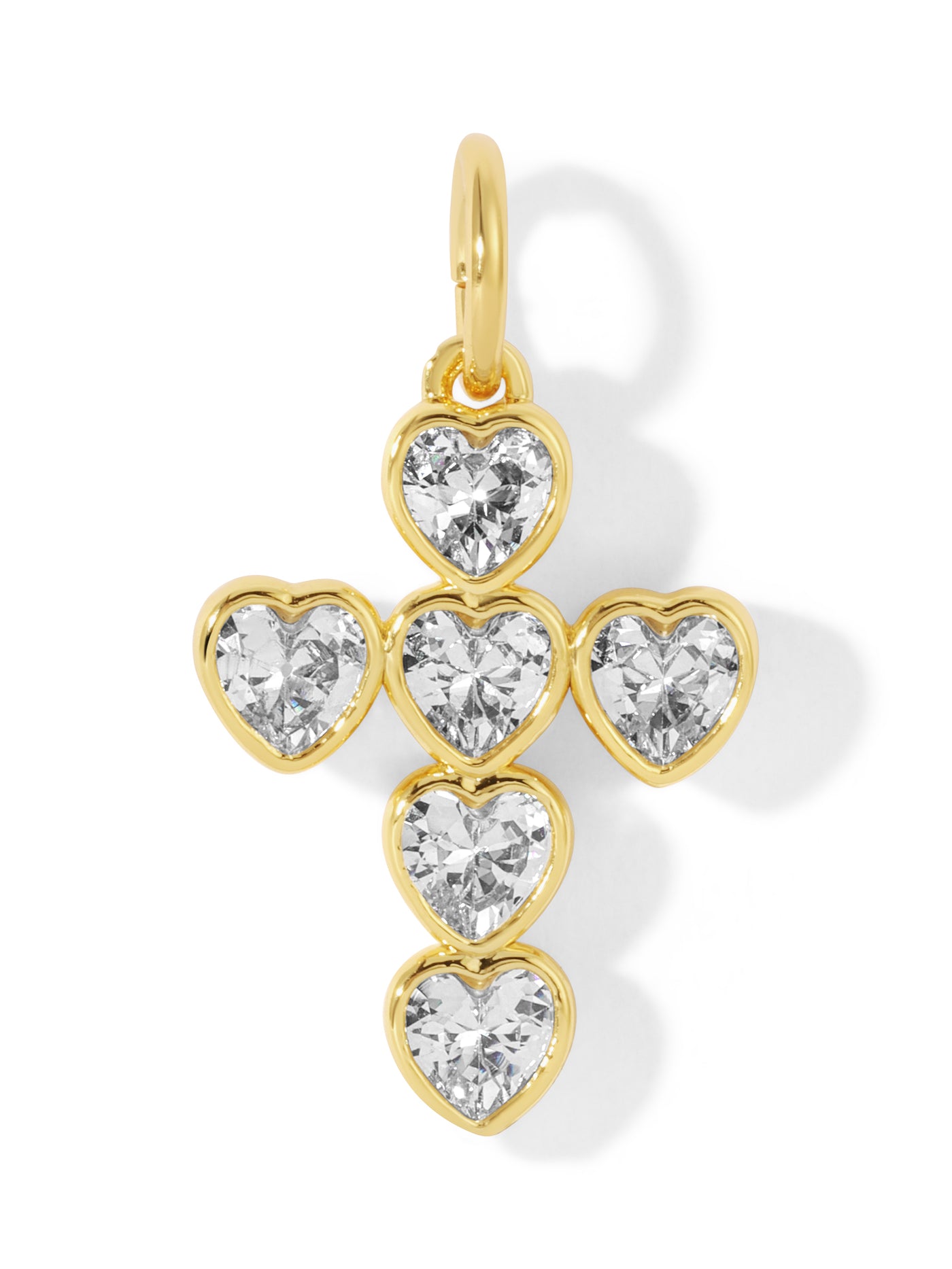 Loving Heart Cross Charm