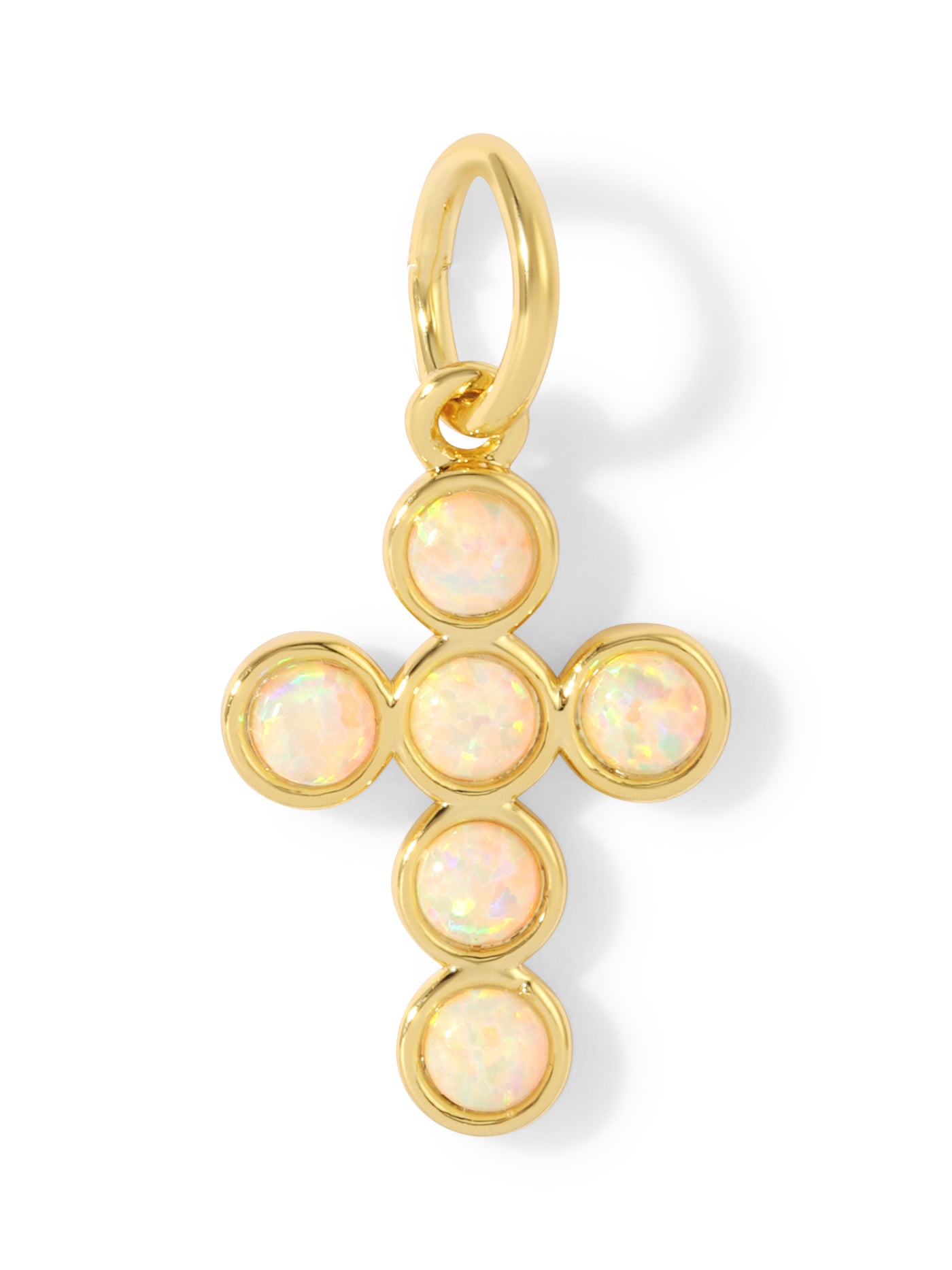 Opal Divine Cross Charm