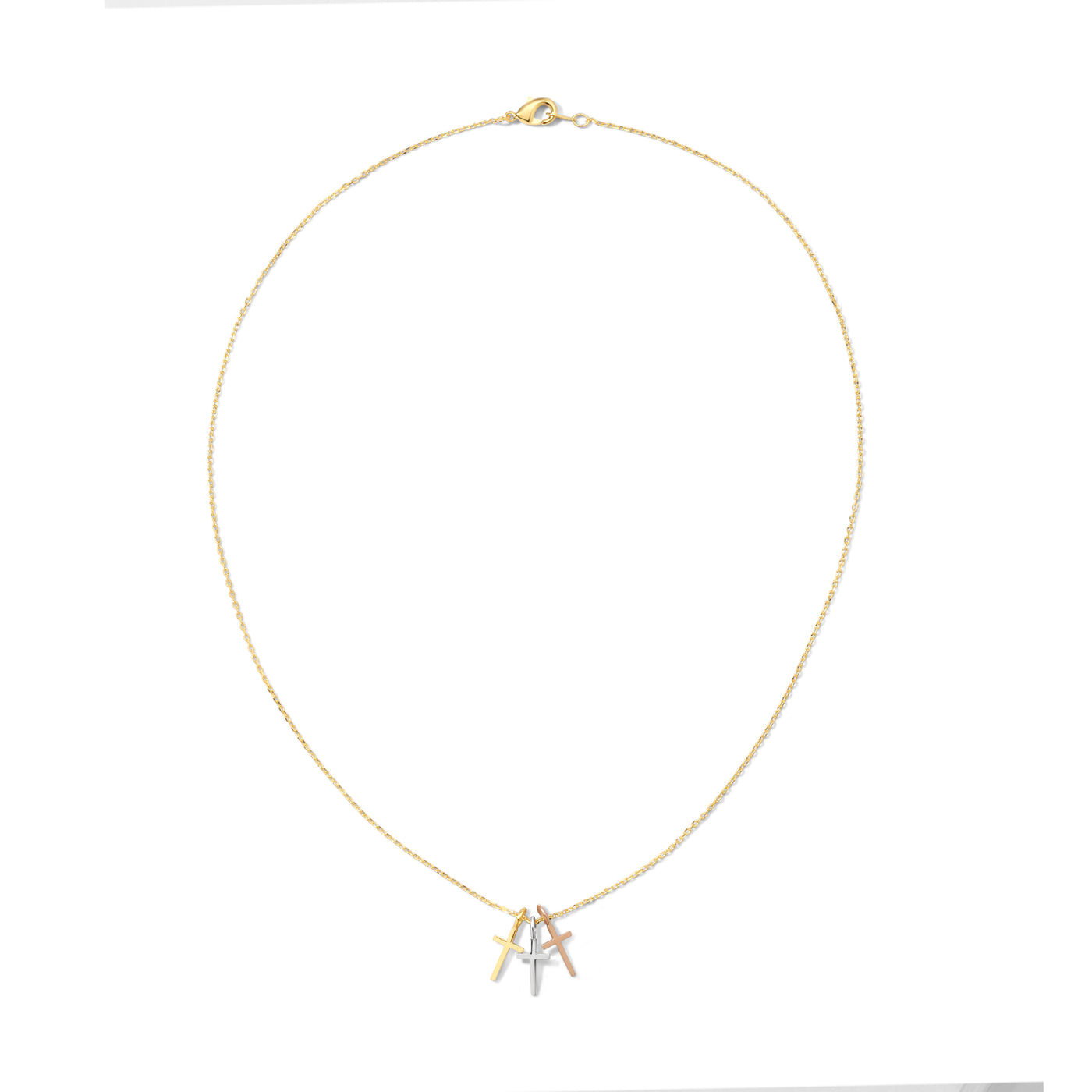 Trinity Cross Necklace Gold