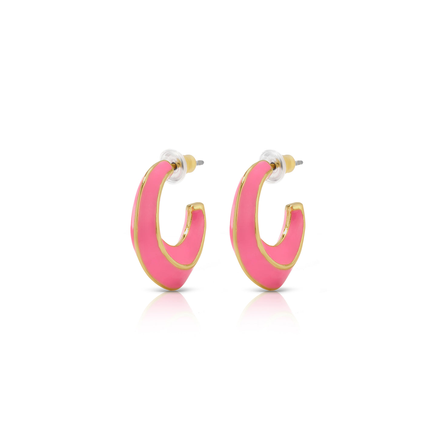 Pink Prism Hoops